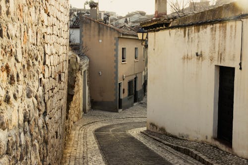 Narrow, Cobblestone Street in Old Town