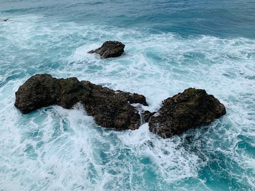 ドローン撮影, ハイアングル, 岩の無料の写真素材