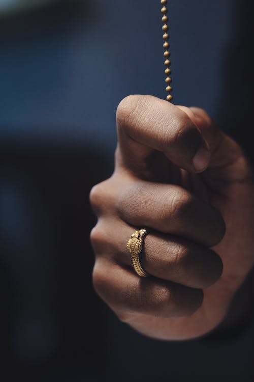 Close up of Hand with Golden Ring