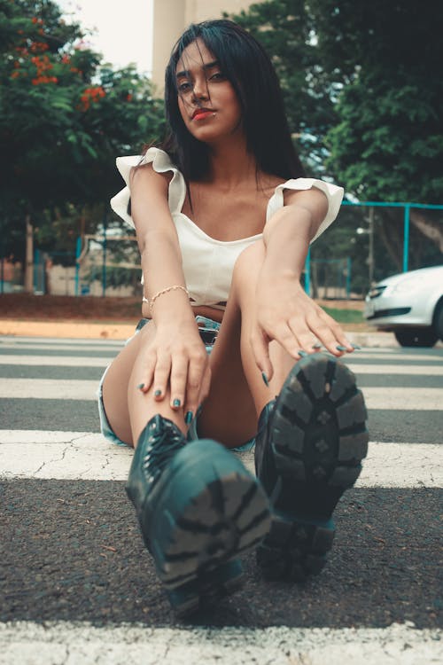 Girl in 2025 platform boots