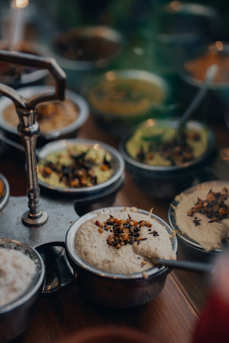 Shot Of Bowls Full Of Food