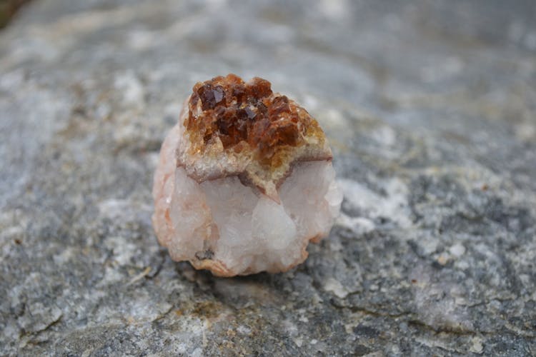 White And Brown Geode Rock 