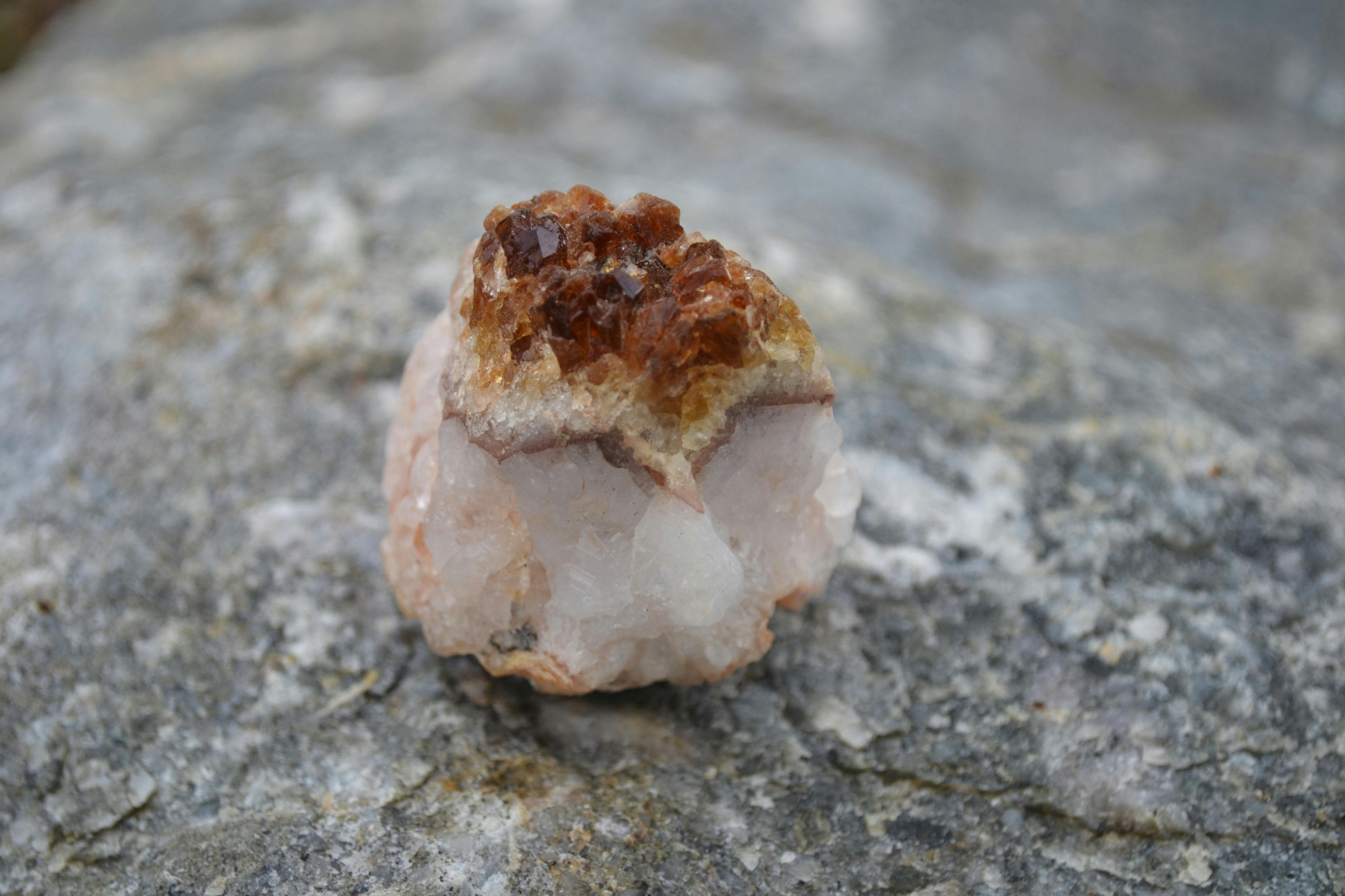 White And Brown Geode Rock · Free Stock Photo