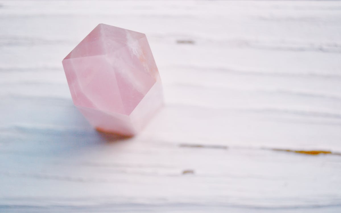 a pink crystal