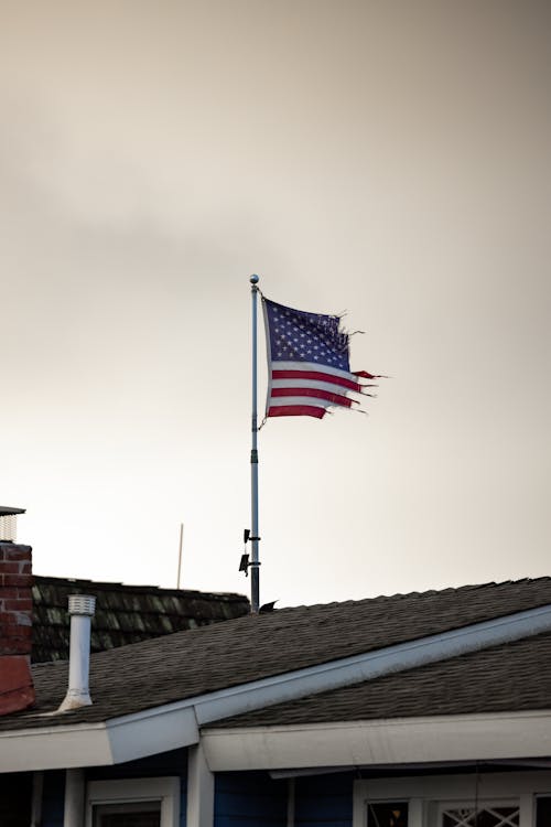 Damaged Flag of USA