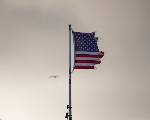 A Torn US Flag 