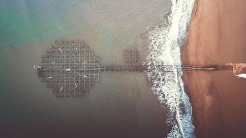 Immagine gratuita di fotografia aerea, mare, pontile