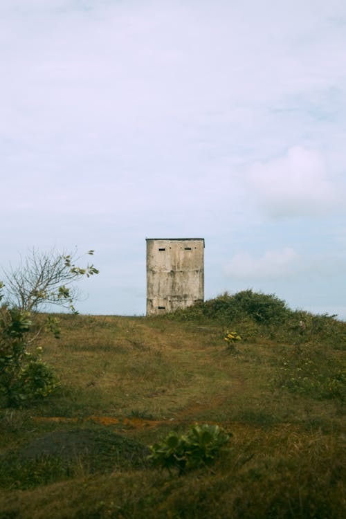 Abandoned Rectangular Building on a Hill Top