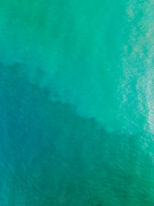 Birds Eye View of Turquoise Sea Water 