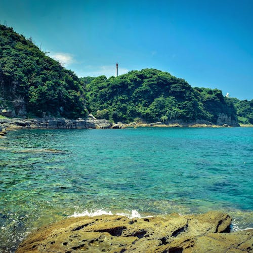 Green Island Beside Body of Water