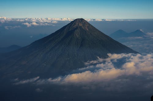 Aerial View of a Volcano 