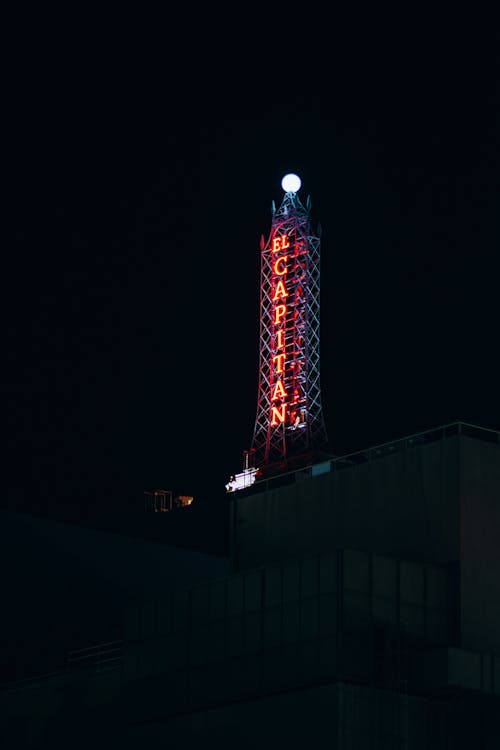 คลังภาพถ่ายฟรี ของ el capitan, กลางคืน, ตึกระฟ้า