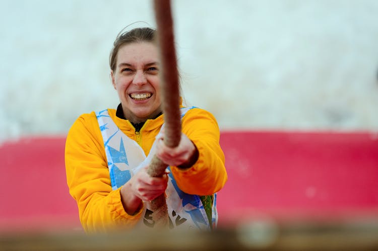 Woman Pulling Rope 