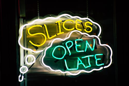 Free Yellow And Green Neon Light Signage Stock Photo
