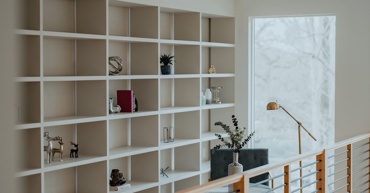 Bright and airy home interior with open shelving and stylish minimalist decor.
