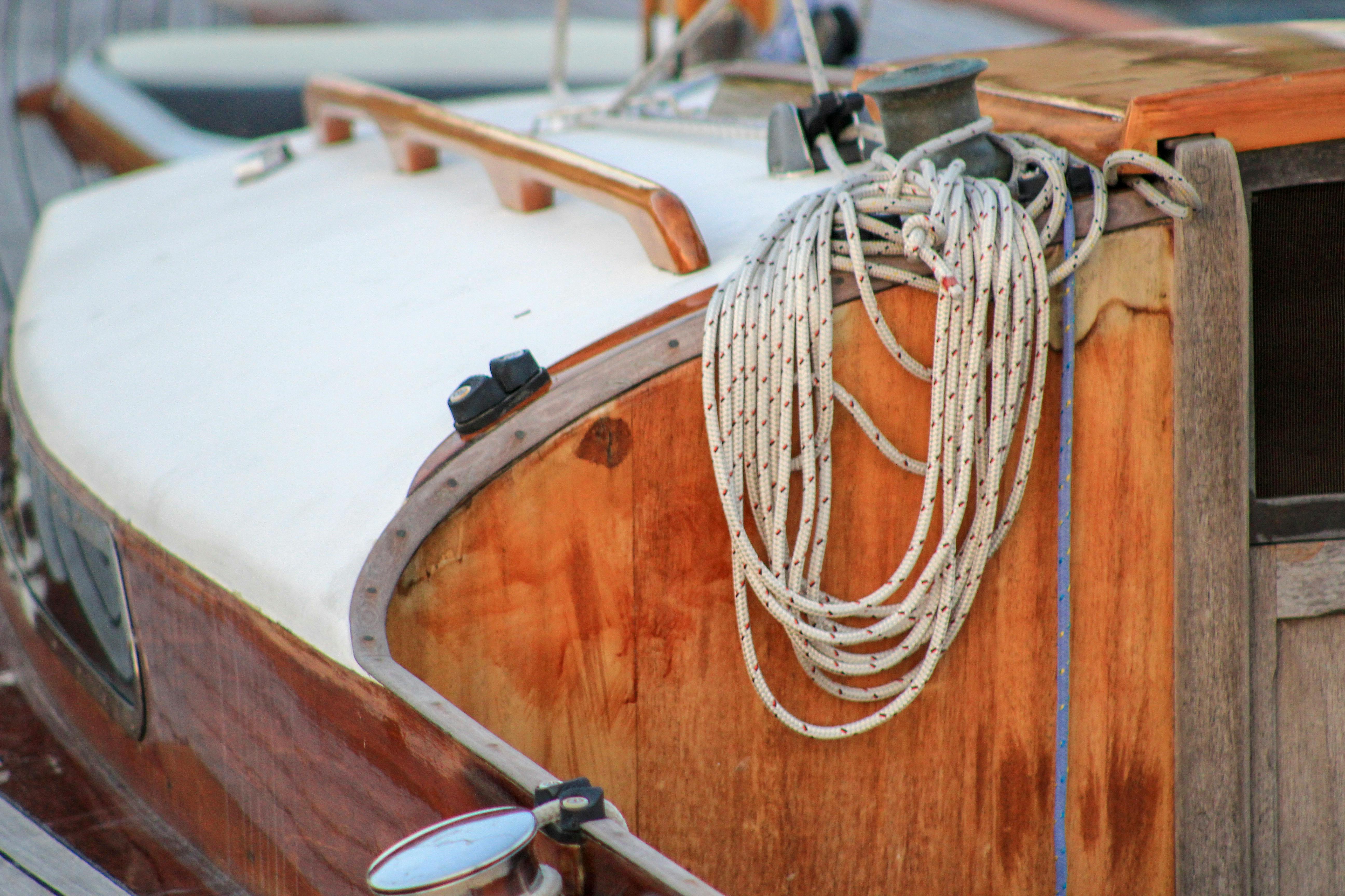 Free stock photo of boat, boat deck, boat rope