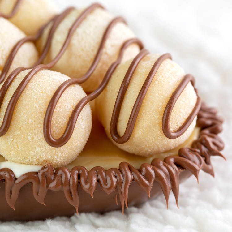 Close-up of a Dessert with Chocolate 