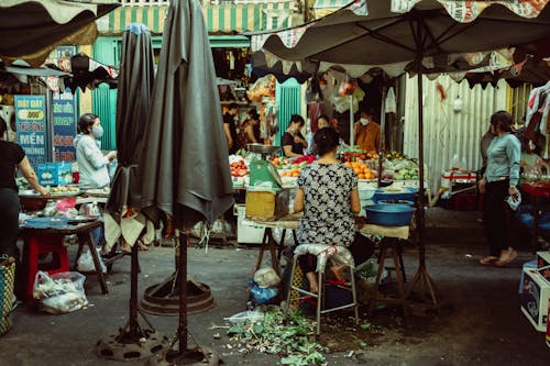 Vendors Selling Food at the Market