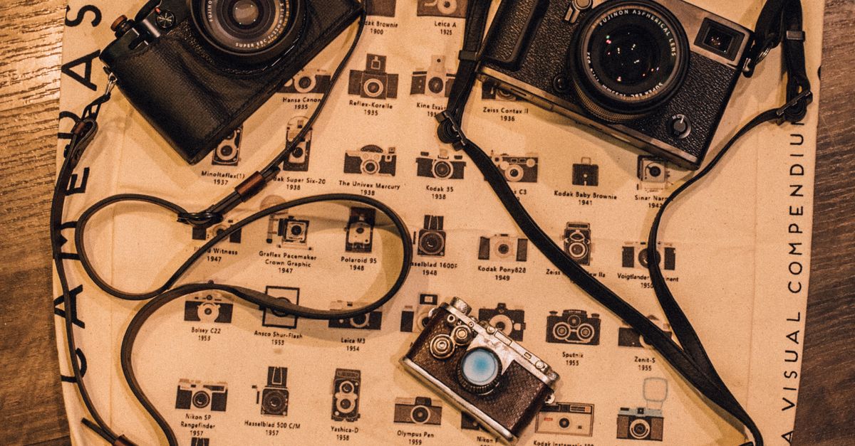 Retro Camera Text Collection of Retro Cameras · Free Stock Photo