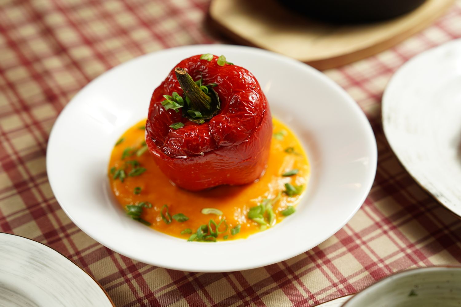 Stuffed Sweet Red Peppers with Yogurt and Nuts