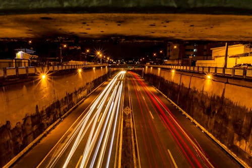 Free stock photo of car lights, ceiling lights, city