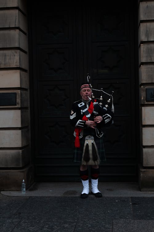 Bagpiper in Traditional Kilt