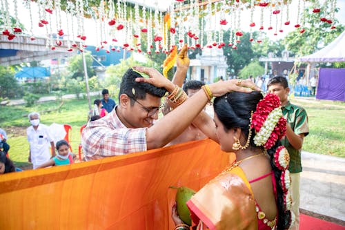 Newlyweds in Traditional Ceremony