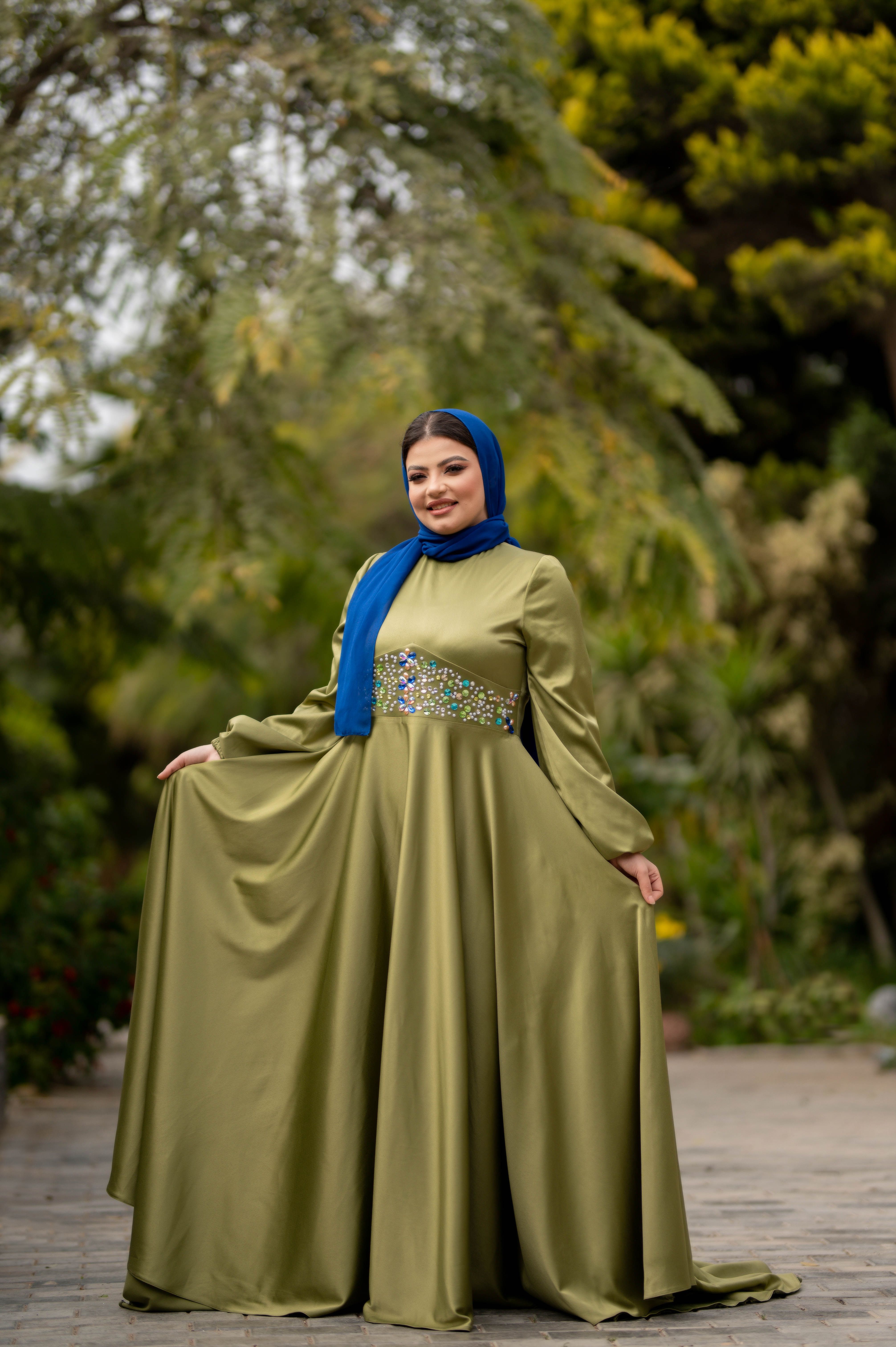 slim fit dress slacks Alyah Satin Maxi Dress main image 0
