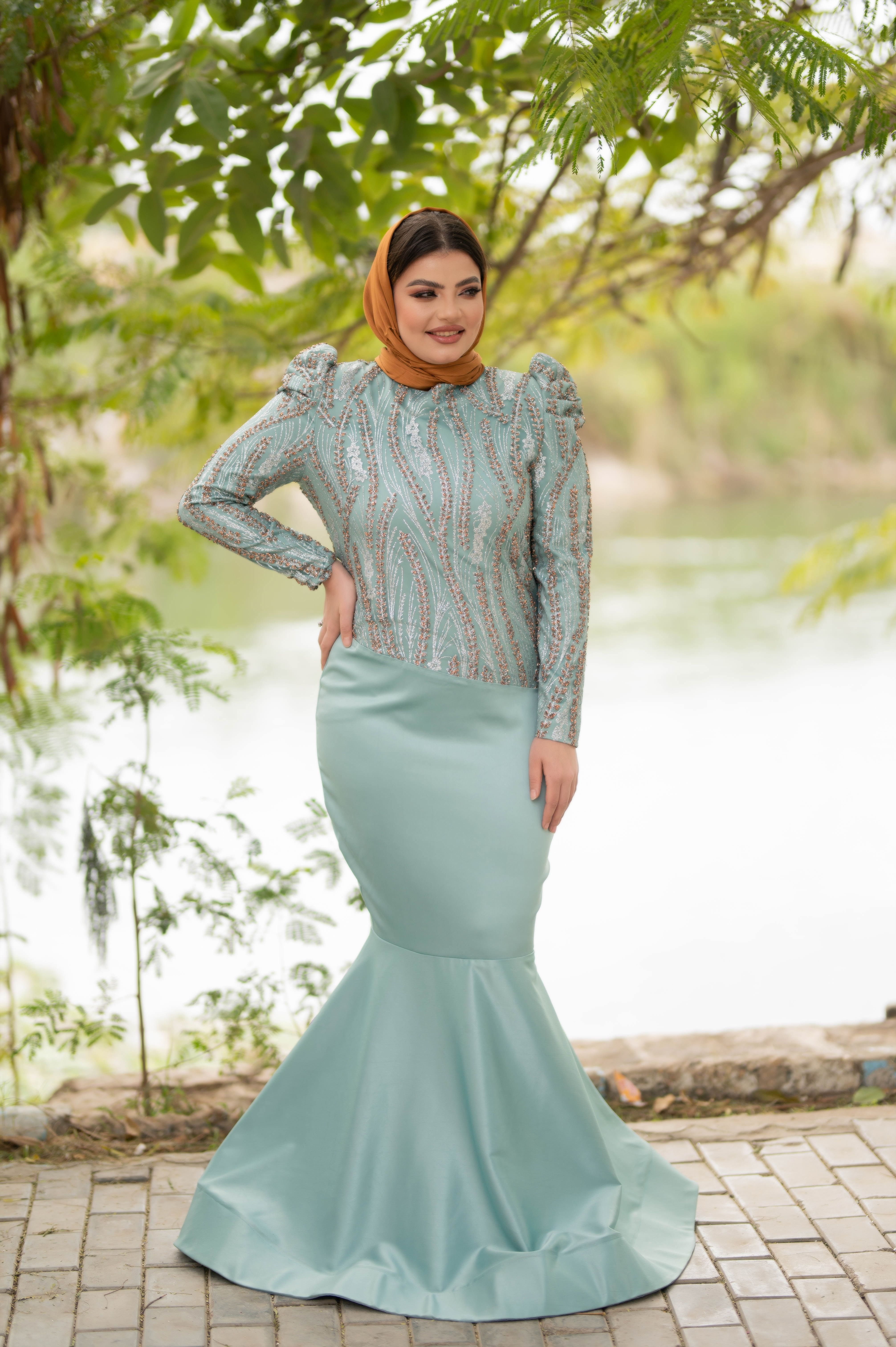 chinese dress ladies Elegant Gold Mermaid Arabic Luxury Evening Dress  Jill Wish