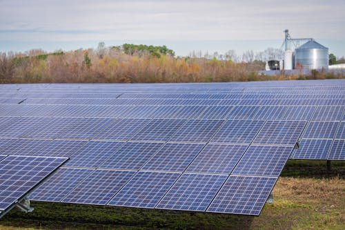Solar Panels on a Field