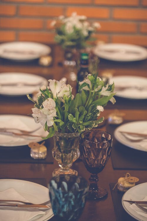 A Rustic Table Setting in a Restaurant 