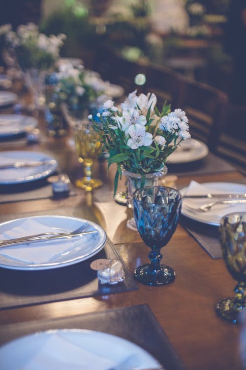 A Rustic Table Setting in a Restaurant 