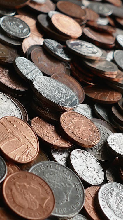 Free Silver and Brown Round Coins Stock Photo