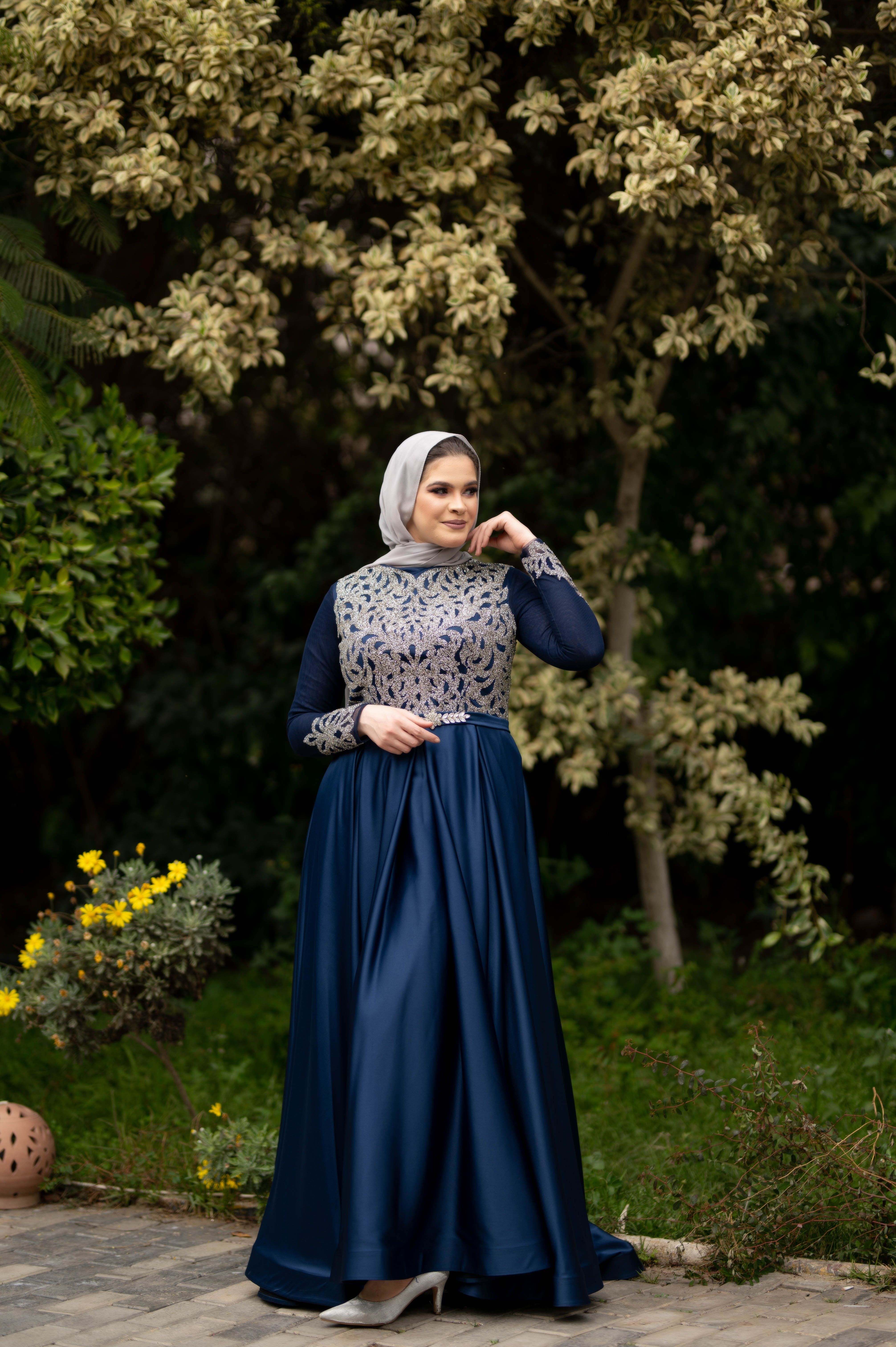 Robe de soirée bleue