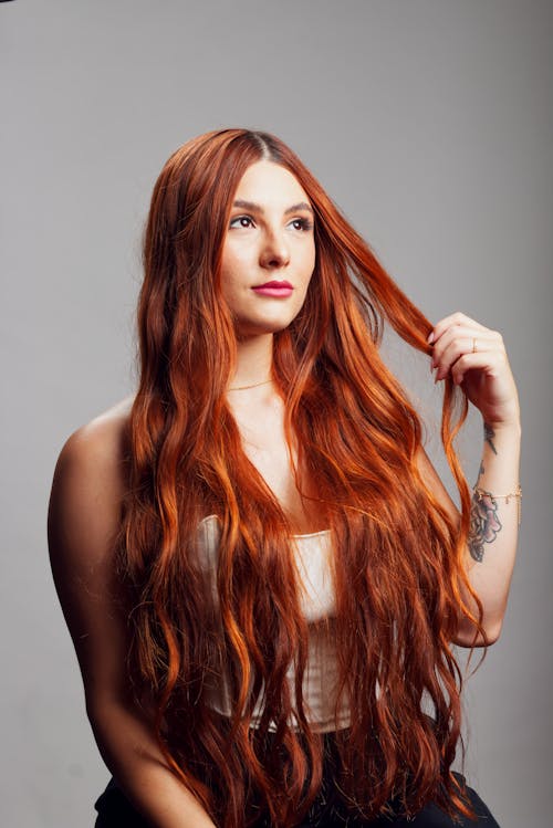 Studio Portrait of a Young Redhead 