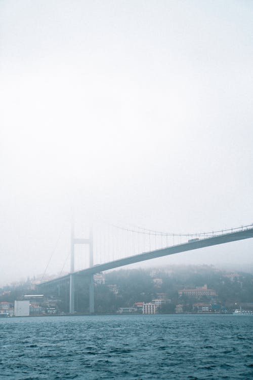 Bridge above River in Fog