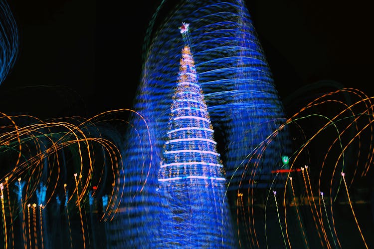 Christmas Illuminations At Night