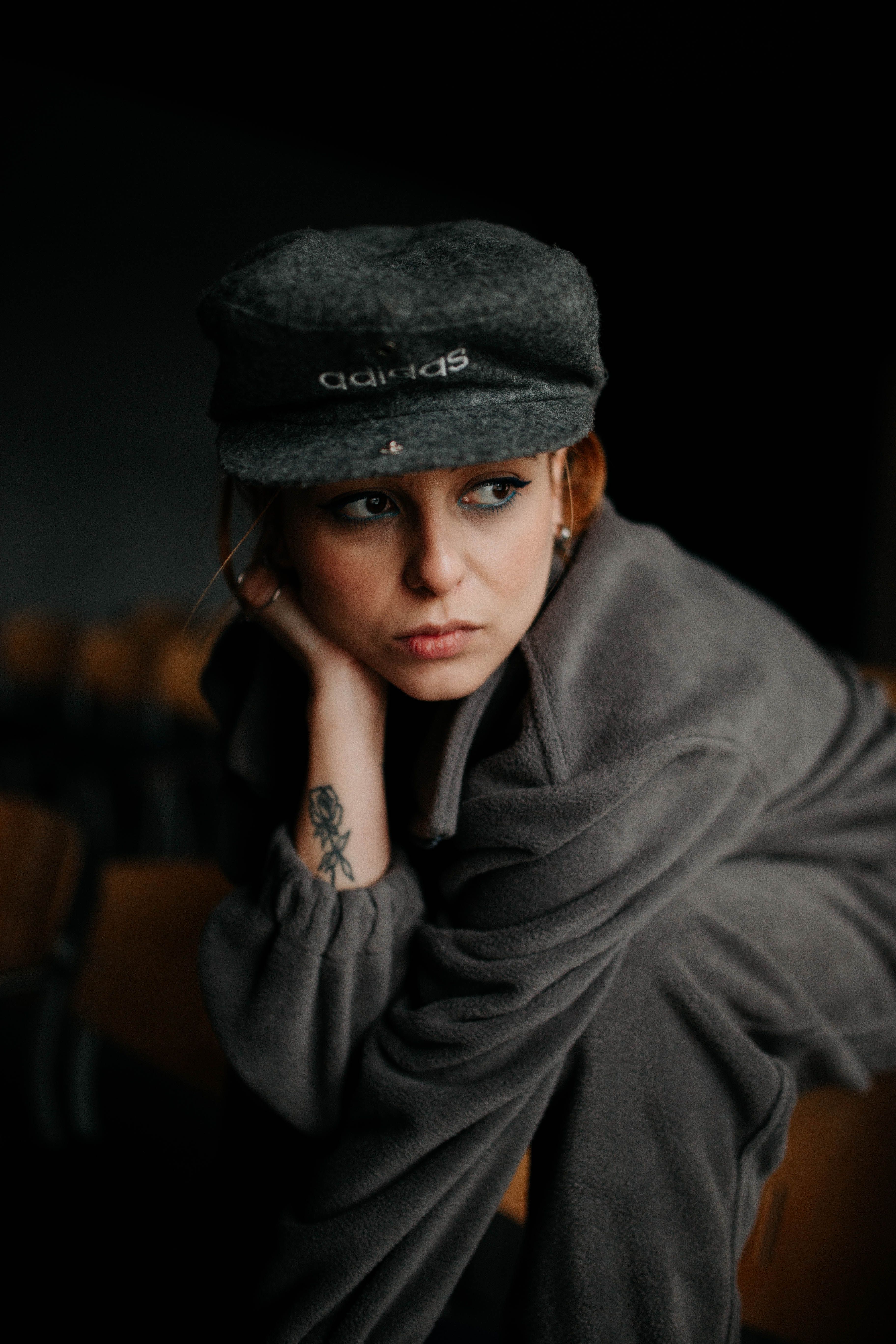 Beautiful Woman Wearing Adidas Hat · Free Stock Photo
