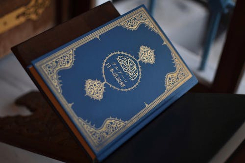 Close-up of Koran on Table