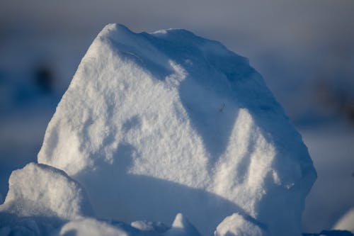 Close-up Photo of a Lump of Snow