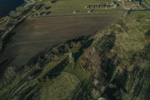 Imagine de stoc gratuită din câmpuri, fotografie aeriană, fotografie cu drona