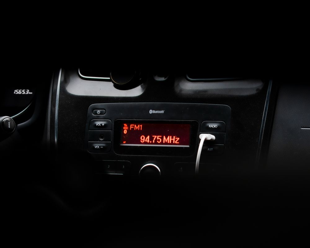 Dash camera and GPS navigation on car dashboard
