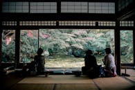 京都日本传统茶室的宁静景色