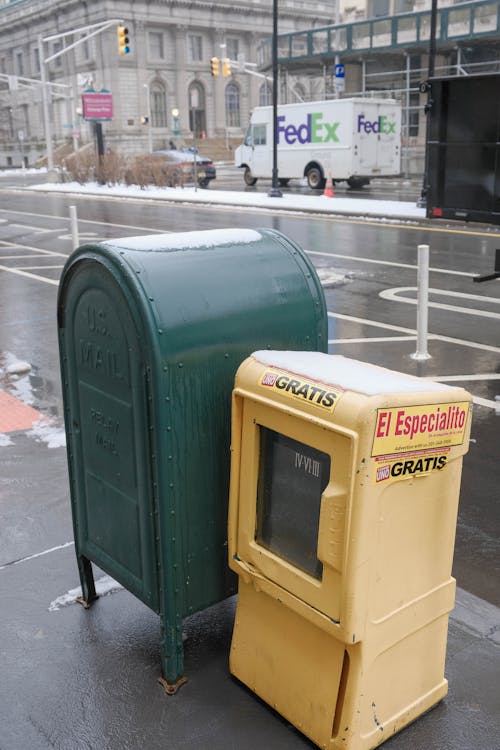 Photos gratuites de boîte aux lettres, neige