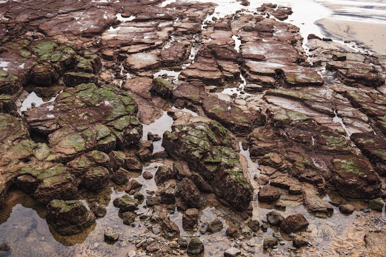 Water Flowing Through Rocks