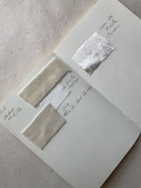 Warehouse worker inspecting fabric samples
