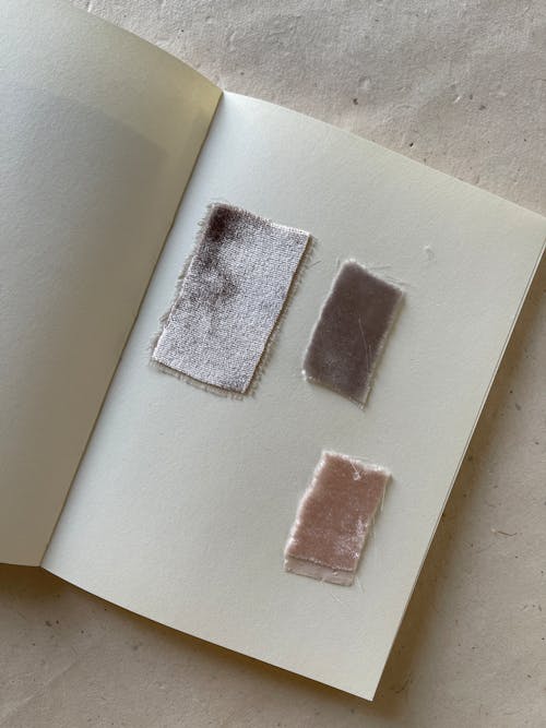 Textiles Samples in Paper Notebook