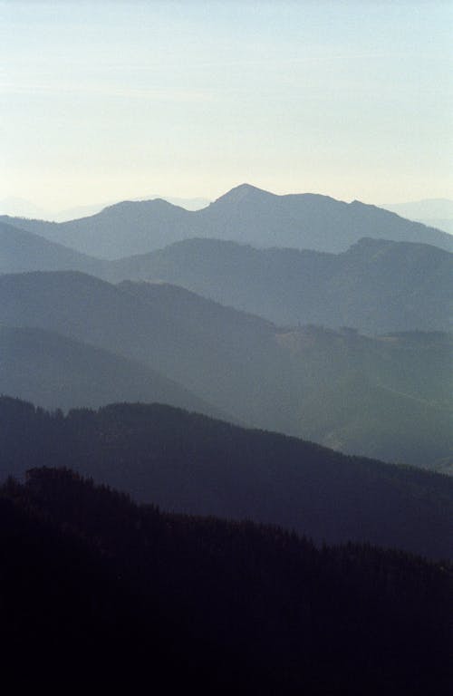 골짜기, 박무, 산의 무료 스톡 사진