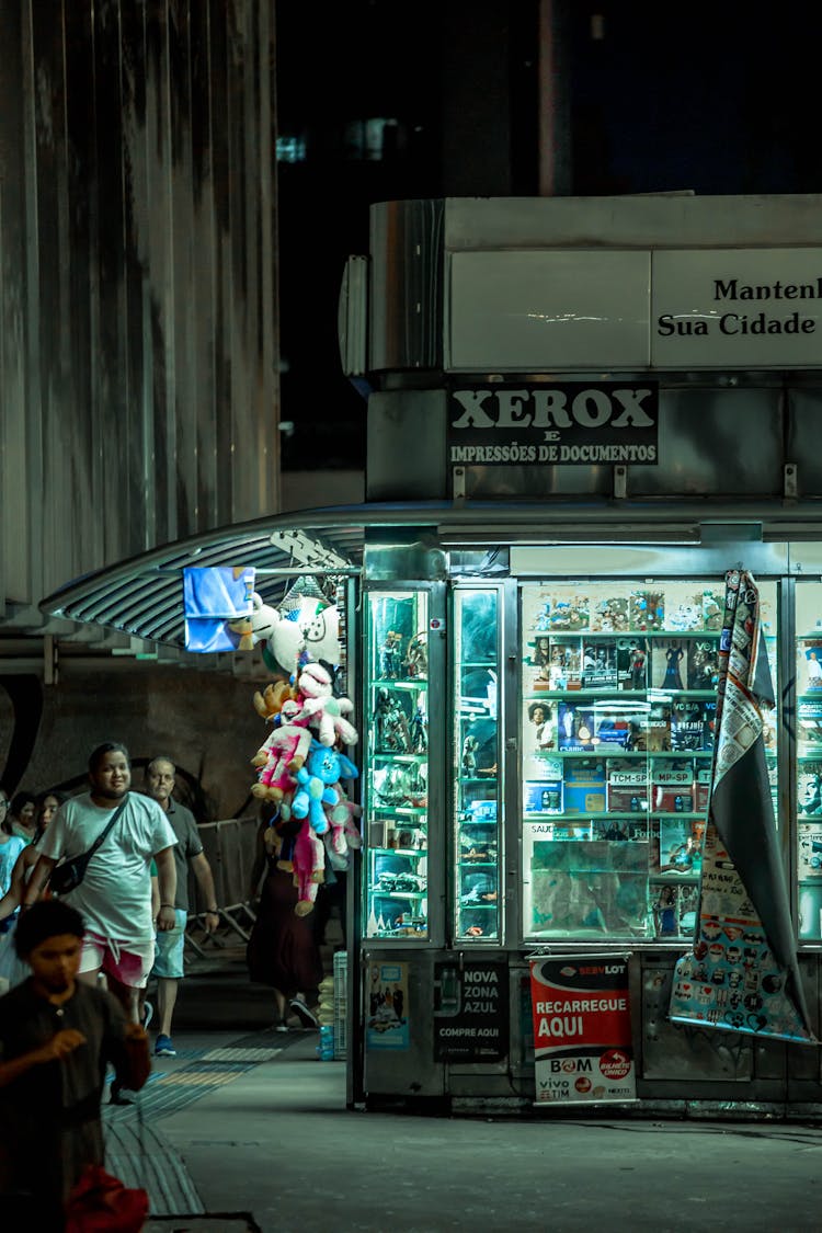 Kiosk At Night