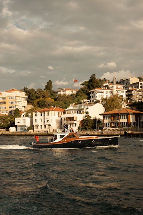 Yacht in City Bay